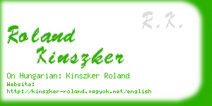 roland kinszker business card